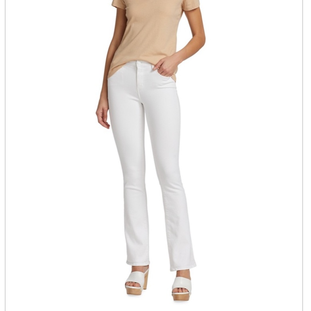 L’Agence high rise white jeans